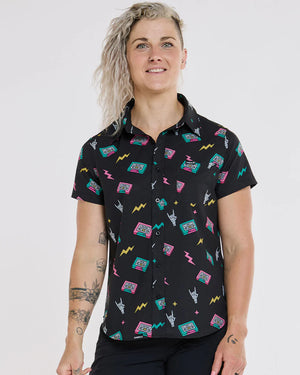 DHARCO WOMENS TECH PARTY SHIRT / MIX TAPE