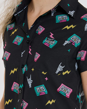 DHARCO WOMENS TECH PARTY SHIRT / MIX TAPE